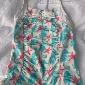 Janie & Jack Seahorse swimsuit & matching coverup